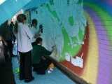 MU012 - Community mural for Rhosymedre youth club Newbridge Wrexham N. Wales