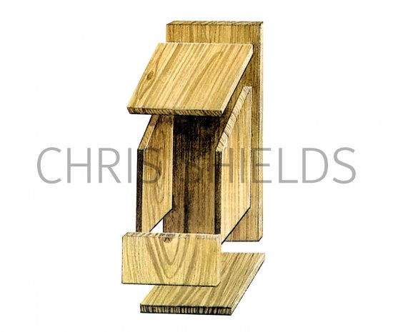 Illustration of Bird Nesting Box Construction (#1396)