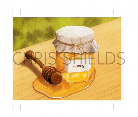Illustration of Honey Jar and Honey Drizzler (#3899)