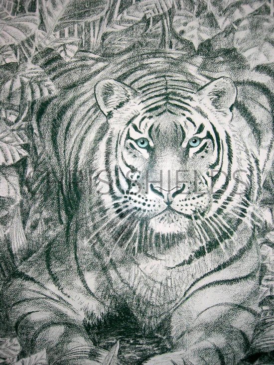 Illustration of Tiger sitting (Panthera tigris) (#1068)