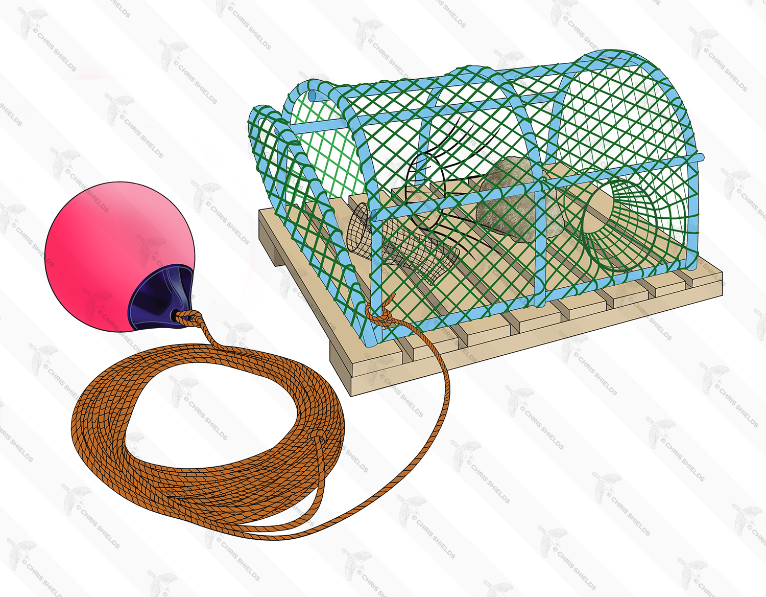 Illustration of Lobster Pot (#4754)