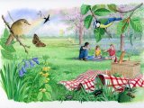 Illustration of Picnic in a Bluebell Wood (#3176)