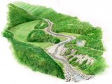 Illustration of San Clemente Dam California (dam removed) (#4203)